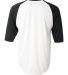 4133 Badger Adult Performance 3/4 Sleeve Raglan-Sl in White/ black back view