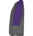 4133 Badger Adult Performance 3/4 Sleeve Raglan-Sl Graphite/ Purple side view
