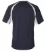 4144 Badger Adult B-Core Short-Sleeve Two-Tone Hoo Navy/ White back view