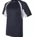 4144 Badger Adult B-Core Short-Sleeve Two-Tone Hoo Navy/ White side view