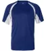 4144 Badger Adult B-Core Short-Sleeve Two-Tone Hoo Royal/ White front view
