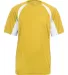 4144 Badger Adult B-Core Short-Sleeve Two-Tone Hoo Gold/ White front view