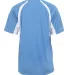 4144 Badger Adult B-Core Short-Sleeve Two-Tone Hoo Columbia Blue/ White back view