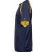 4144 Badger Adult B-Core Short-Sleeve Two-Tone Hoo in Navy/ gold side view