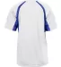 4144 Badger Adult B-Core Short-Sleeve Two-Tone Hoo White/ Royal back view