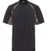 4144 Badger Adult B-Core Short-Sleeve Two-Tone Hoo Black/ Force front view