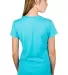 0213 Tultex Juniors Tee with a Tear-Away Tag in Aqua back view