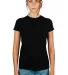 0213 Tultex Juniors Tee with a Tear-Away Tag in Black front view
