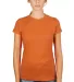 0213 Tultex Juniors Tee with a Tear-Away Tag in Texas orange front view