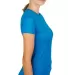 0213 Tultex Juniors Tee with a Tear-Away Tag in Turquoise side view