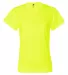 4160 Badger Ladies' B-Core Short-Sleeve Performanc Safety Yellow front view