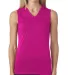 4163 Badger Ladies' Sleeveless Tee Hot Pink front view