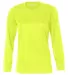 4164 Badger Ladies' B-Dry Core Long-Sleeve Tee Safety Yellow front view