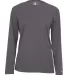4164 Badger Ladies' B-Dry Core Long-Sleeve Tee Graphite front view