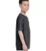42000B Gildan Youth Core Performance T-Shirt in Charcoal side view