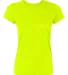 42000L Gildan Ladies' Core Performance T-Shirt SAFETY GREEN front view