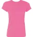 42000L Gildan Ladies' Core Performance T-Shirt SAFETY PINK front view