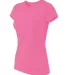 42000L Gildan Ladies' Core Performance T-Shirt SAFETY PINK side view