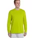 42400 Gildan Adult Core Performance Long-Sleeve T- in Safety green front view