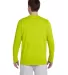 42400 Gildan Adult Core Performance Long-Sleeve T- in Safety green back view
