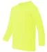 42400B Gildan Youth Core Performance Long-Sleeve T SAFETY GREEN side view
