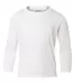42400B Gildan Youth Core Performance Long-Sleeve T WHITE front view