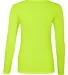 42400L Gildan Ladies' Core Performance Long Sleeve SAFETY GREEN back view
