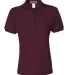 437W Jerzees Ladies' Jersey Polo with SpotShield Maroon front view