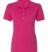 437W Jerzees Ladies' Jersey Polo with SpotShield Cyber Pink front view