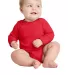 4411 Rabbit Skins Infant Baby Rib Long-Sleeve Cree RED front view