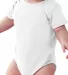 4424 Rabbit Skins Infant Fine Jersey Creeper WHITE front view