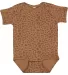 4424 Rabbit Skins Infant Fine Jersey Creeper BROWN LEOPARD front view