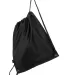 4921 Gemline Polyester Cinchpack BLACK front view