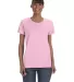 5000L Gildan Missy Fit Heavy Cotton T-Shirt in Light pink front view