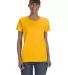 5000L Gildan Missy Fit Heavy Cotton T-Shirt in Gold front view