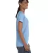 5000L Gildan Missy Fit Heavy Cotton T-Shirt in Light blue side view