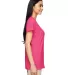 5000L Gildan Missy Fit Heavy Cotton T-Shirt in Safety pink side view