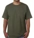 5040 Bayside Adult Short-Sleeve Cotton Tee Olive front view