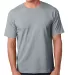 5040 Bayside Adult Short-Sleeve Cotton Tee Dark Ash front view