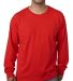5060 Bayside Adult Long-Sleeve Cotton Tee in Red front view