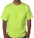 5070 Bayside Adult Short-Sleeve Cotton Tee with Po Lime Green front view