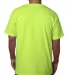 5070 Bayside Adult Short-Sleeve Cotton Tee with Po Lime Green back view