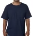 5070 Bayside Adult Short-Sleeve Cotton Tee with Po Navy front view