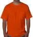 5070 Bayside Adult Short-Sleeve Cotton Tee with Po Bright Orange front view