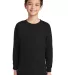 5400B Gildan Youth Heavy Cotton Long Sleeve T-Shir in Black front view