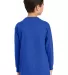 5400B Gildan Youth Heavy Cotton Long Sleeve T-Shir in Royal back view