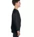 5400B Gildan Youth Heavy Cotton Long Sleeve T-Shir in Black side view