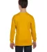 5400B Gildan Youth Heavy Cotton Long Sleeve T-Shir in Gold back view