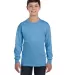 5400B Gildan Youth Heavy Cotton Long Sleeve T-Shir in Carolina blue front view