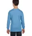 5400B Gildan Youth Heavy Cotton Long Sleeve T-Shir in Carolina blue back view